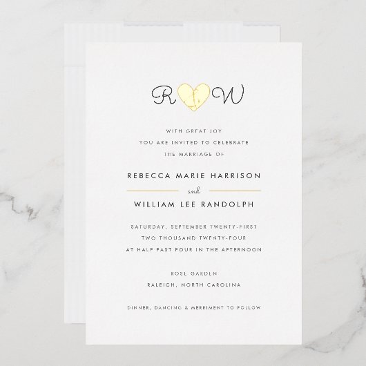 Sweet Simplicity Bruiloft Folie Uitnodiging (Envelop)
