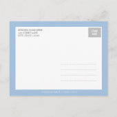 Sweet Simplicity Geboorteaankondiging - Blauw Aankondigingskaart (Achterkant)