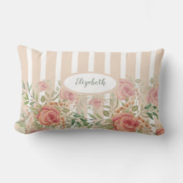 Sweet Sinaasappel en Blush Garden Rozen Waterverf Kussen