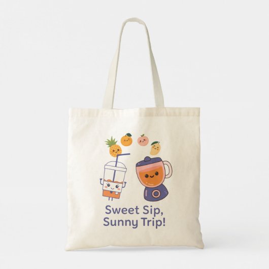 Sweet Sip, Sunny Trip – Kawaii Summer Smoothy Tote Bag (Achterkant)