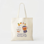 Sweet Sip, Sunny Trip – Kawaii Summer Smoothy Tote Bag (Voorkant)