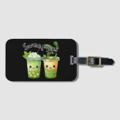 Sweet Sips Kawaii Bubble Tea Duo Bagagelabel (Voorkant (horizontaal))