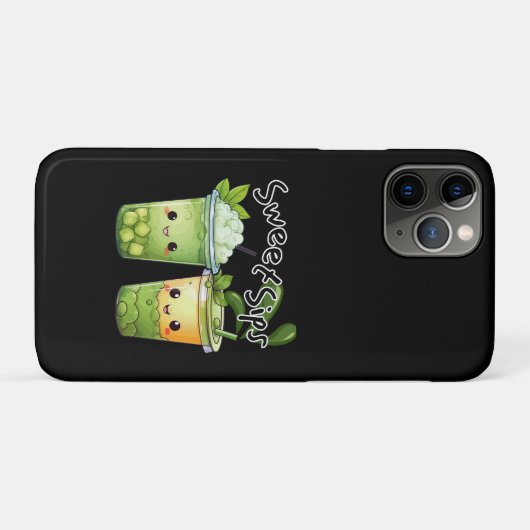 Sweet Sips Kawaii Bubble Tea Duo Case-Mate iPhone Case (Achterkant (horizontaal))