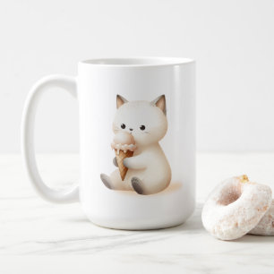 Sweet Sips Kitten met Ice Cream Cone Koffiemok