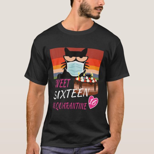 Sweet Sixn in quarantaine 16 jaar geboortedag T-shirt (Voorkant)