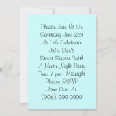 Sweet Sixteen 16 bioscoopuitnodigingen Kaart (Achterkant)