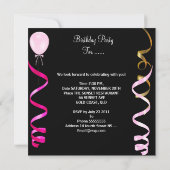 Sweet Sixteen 16 Birthday Party Roze sterren Kaart (Achterkant)