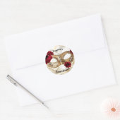 Sweet Sixteen 16 Cream Gold Masquerade Ball Party Ronde Sticker (Envelop)