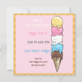Sweet Sixteen 16 Drippy Waffle Cone Kaart (Achterkant)