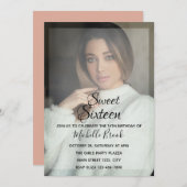 Sweet Sixteen 16 Foto liefdevolle uitnodiging (Voorkant / Achterkant)