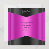 Sweet Sixteen 16 Hot Pink Black Silver Tiara Kaart (Achterkant)