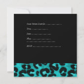 Sweet Sixteen 16-jarige Blauwgroen blauwe luipaard Kaart (Achterkant)