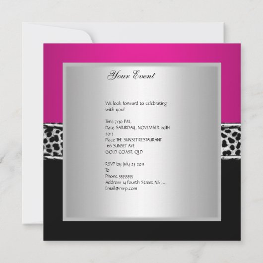 Sweet Sixteen 16-jarige feestdag laurroze zwart Kaart (Achterkant)