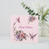 Sweet Sixteen 16-jarige  roze Floral 4 Kaart (Staand voorkant)