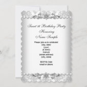 Sweet Sixteen 16-jarige verjaardag White Pearl 3 Kaart (Achterkant)