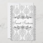 Sweet Sixteen 16-jarige verjaardag White Pearl 3 Kaart (Voorkant)