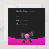 Sweet Sixteen 16-jarige Zebra roze zwart Kaart (Achterkant)