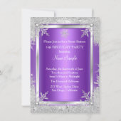 Sweet Sixteen 16 Paarse Winterland Kaart (Achterkant)