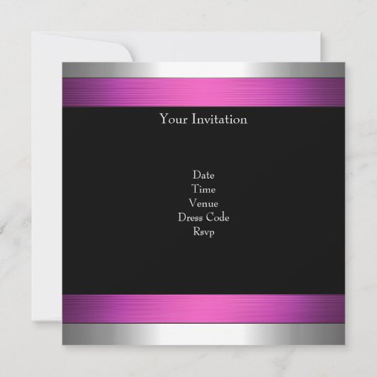 Sweet Sixteen 16 roze zwarte witte Zebra zilver Kaart (Achterkant)