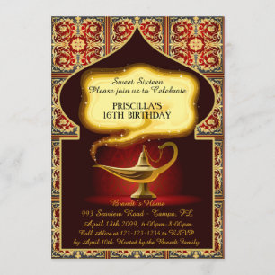 Sweet Sixteen, 16e verjaardag, Arabische nacht Kaart