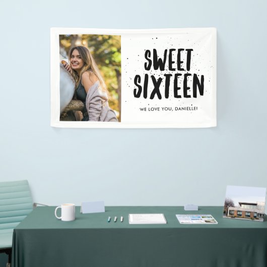 Sweet Sixteen 16e verjaardag Foto  Spandoek (Beurs)