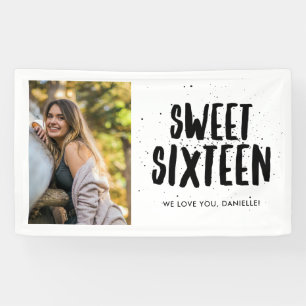 Sweet Sixteen 16e verjaardag Foto  Spandoek