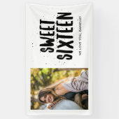 Sweet Sixteen 16e verjaardag Foto  Spandoek (Verticaal)