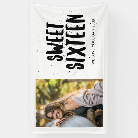 Sweet Sixteen 16e verjaardag Foto  Spandoek (Verticaal)
