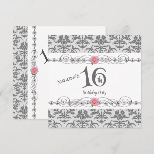 Sweet Sixteen 16e verjaardag Kaart (Voorkant / Achterkant)