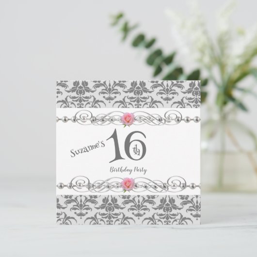 Sweet Sixteen 16e verjaardag Kaart (Staand voorkant)