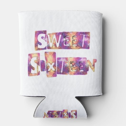 Sweet Sixteen Art Print Blikjeskoeler (Achterkant)