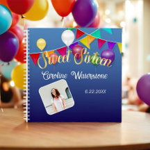 Sweet Sixteen-ballonnen en -banners-gastboek