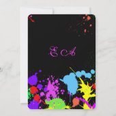 Sweet Sixteen, Bat Mitzvah, Neon Glow Invitation Kaart (Achterkant)