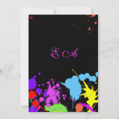 Sweet Sixteen, Bat Mitzvah, Neon Glow Invitation Kaart (Achterkant)