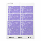 Sweet Sixteen, Bat Mitzvah, Paarse Wit, Aangepast Etiket (Full Sheet)