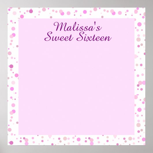 Sweet Sixteen, Bat Mitzvah Sign in Board Poster (Voorkant)