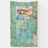 Sweet Sixteen Beach Party Seashells Zand Zeesterre Spandoek (Verticaal)