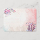 Sweet Sixteen bedankje Bedankkaart (Achterkant)