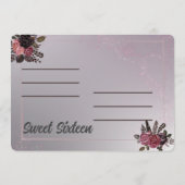 Sweet Sixteen bedankje Kaart (Achterkant)