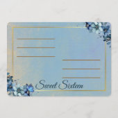 Sweet Sixteen bedankje Kaart (Achterkant)