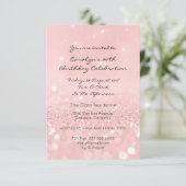 Sweet Sixteen Birthay Pink Rose Gold Glitter Kaart (Staand voorkant)