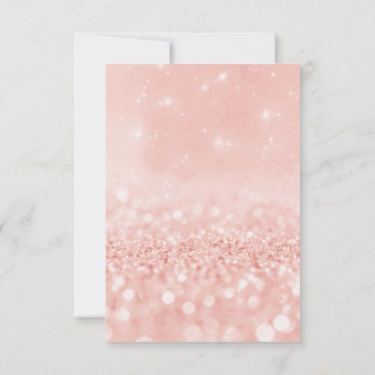 Sweet Sixteen Birthay Pink Rose Gold Glitter Kaart (Achterkant)