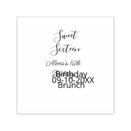 Sweet sixteen birthday brunch 16th birthday name d  zelfinktende stempel