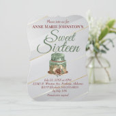 Sweet Sixteen Birthday Cake Kaart (Staand voorkant)