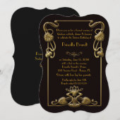 Sweet Sixteen Birthday, Gatsby stijl, Zwart & Goud Kaart (Voorkant / Achterkant)