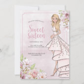 Sweet Sixteen Birthday Glamour Girl Uitnodiging (Voorkant)