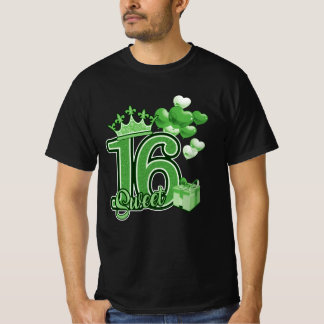 Sweet Sixteen Birthday Green T-shirt