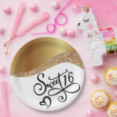 Sweet Sixteen Birthday Papieren Bordje (Feest)