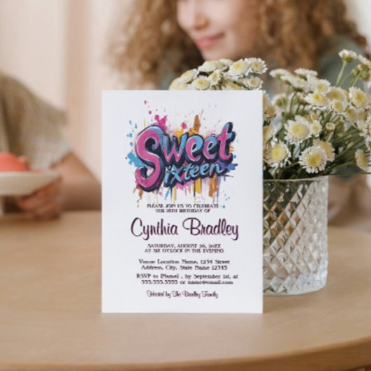 Sweet Sixteen Birthday Party beroemd gemaakt door  Kaart