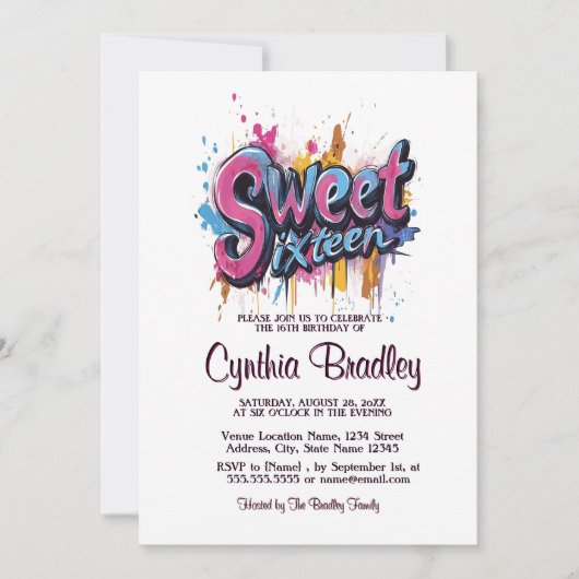 Sweet Sixteen Birthday Party beroemd gemaakt door  Kaart (Voorkant)